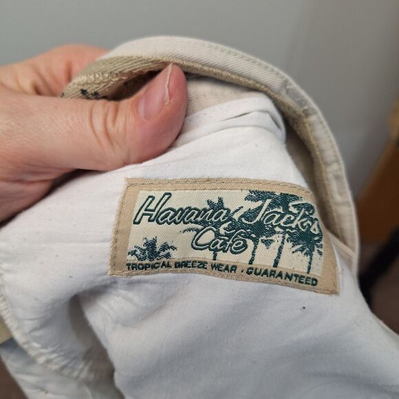 Havana Jacks Cafe Chino Pants Pleated Front Cuffed Hem Beige Men's Size 36 - Picture 3 of 12